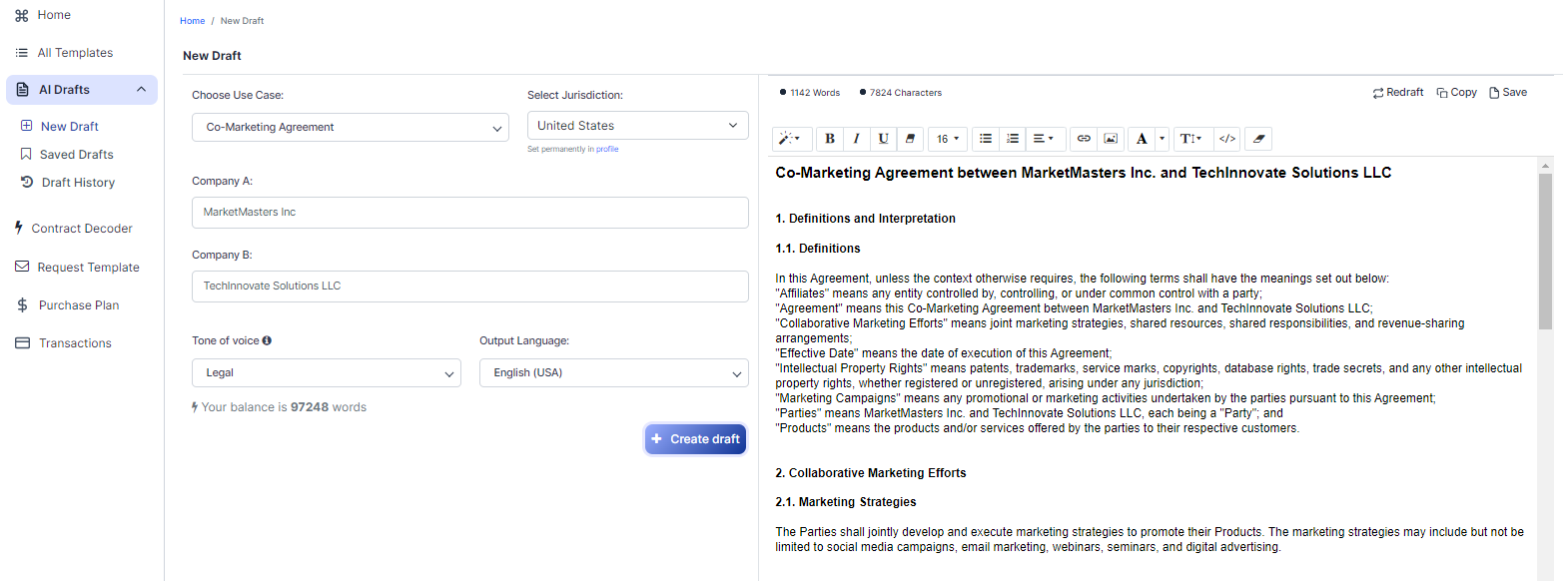 Co Marketing Agreement template