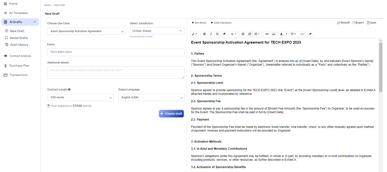 Event Sponsorship Activation Agreement template