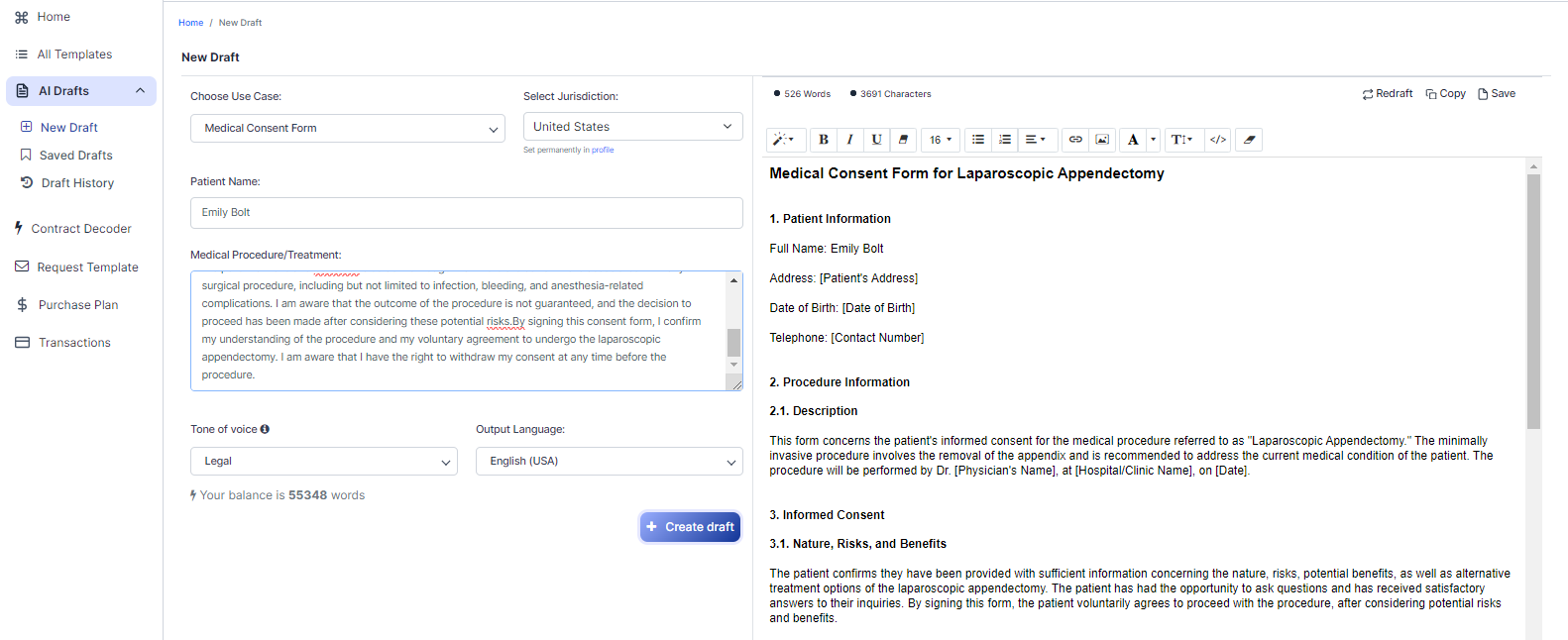 Medical Consent Form template