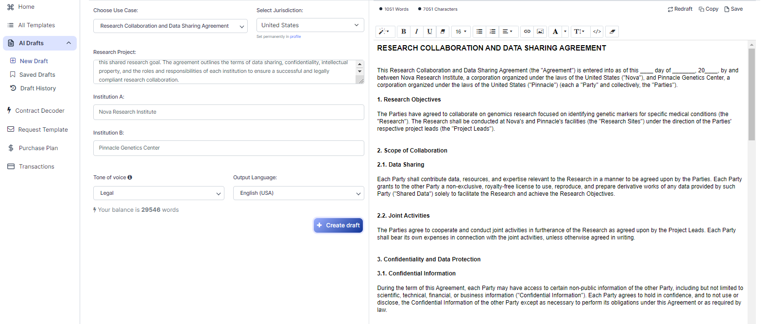 Research Collaboration and Data Sharing Agreement template