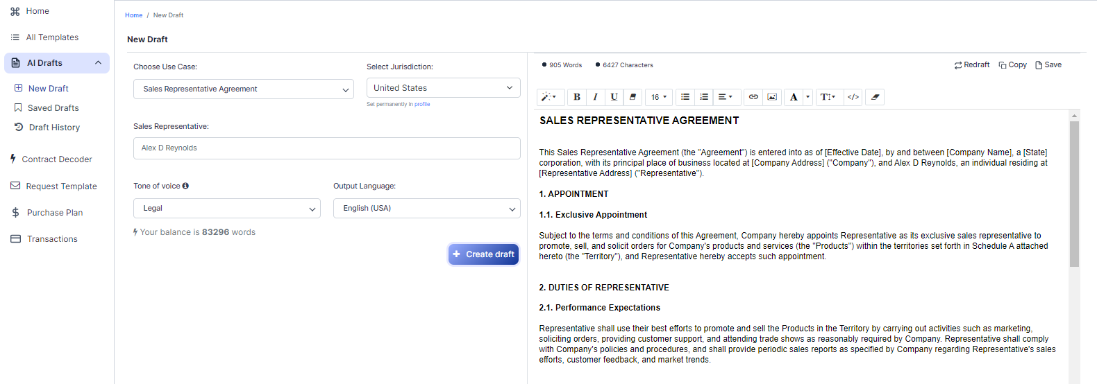 Create Sales Representative Agreement Online Samples Templates Etc