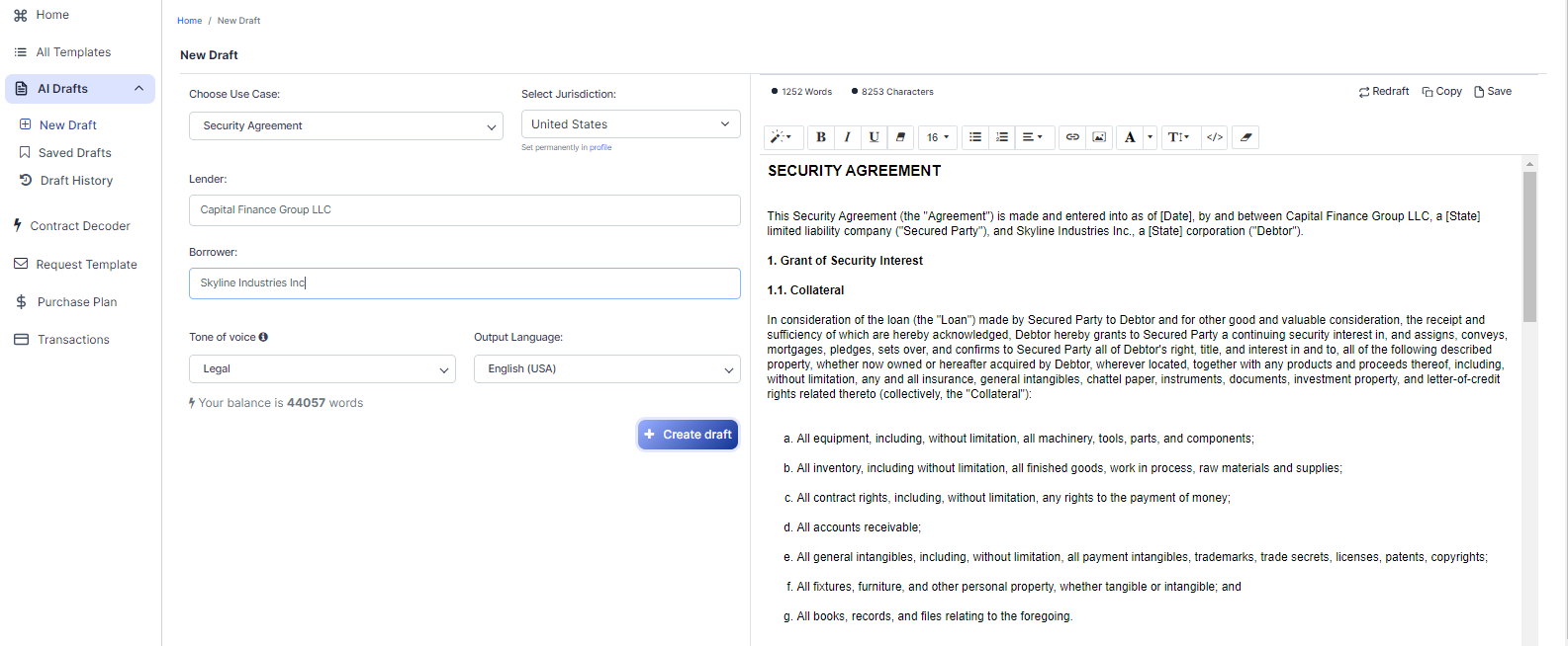 Security Agreement template